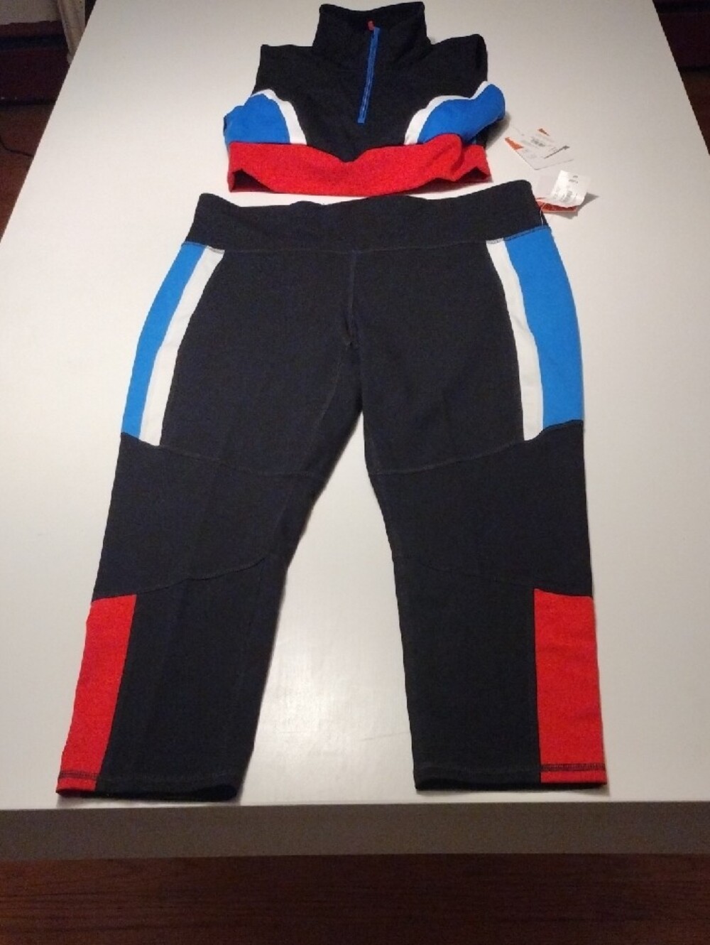 Sports Illustrated Black/red/blue Track Joggers/2pc legging set